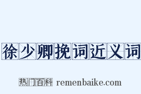 徐少卿挽词近义词是什么意思的图片